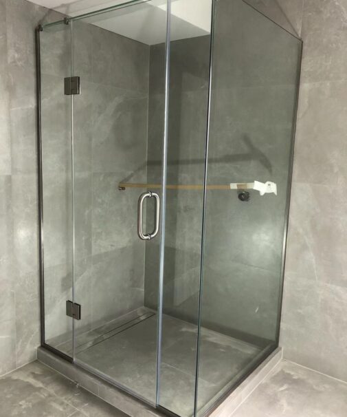 Shower box 1000mm by 1000mm brushed brass