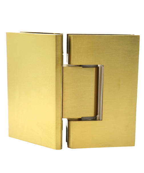 Brushed Brass - Glass to Glass Diamond Shower Hinge