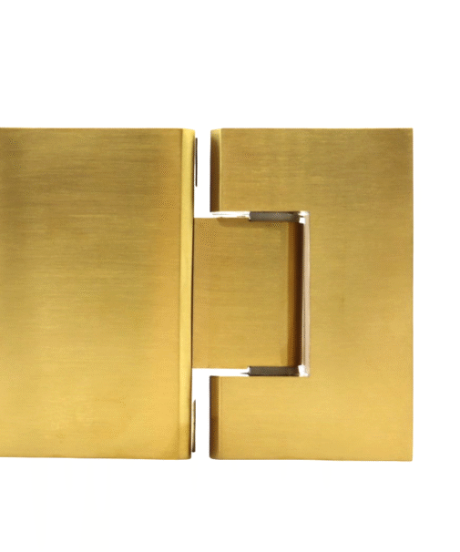 Brushed Brass - Glass to Glass Shower Hinge