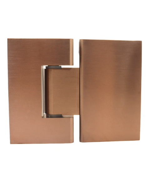 Brushed Copper - Glass to Glass Shower Hinge