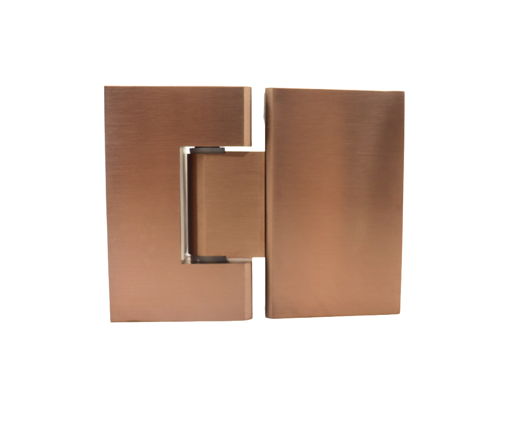 Brushed Copper - Glass to Glass Shower Hinge