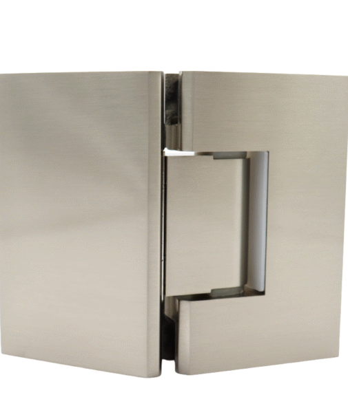 Brushed Nickel - Glass to Glass Diamond Shower Hinge