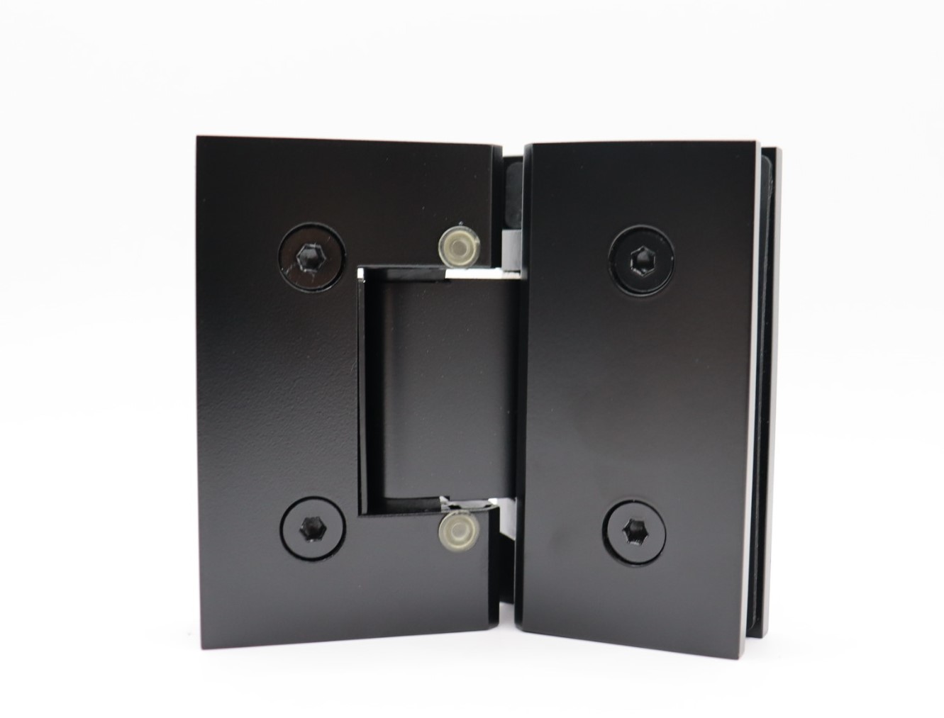 Matt Black – Glass to Glass Diamond Shower Hinge - Image 2
