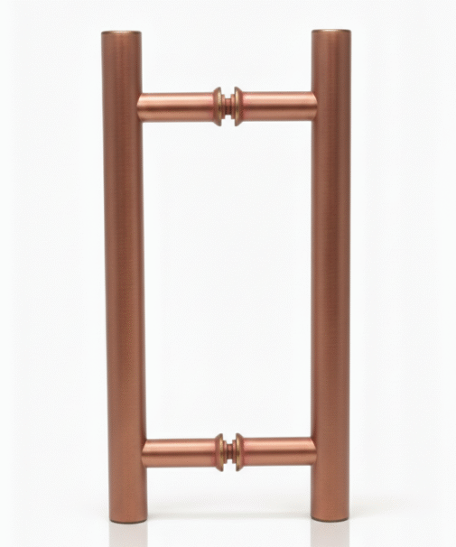 Brushed Copper H Round Handle