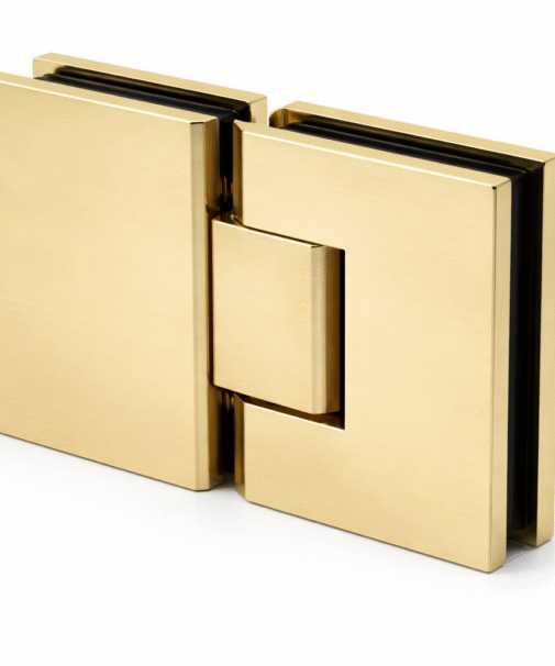 Satin Brass - Glass to Glass Shower Hinge