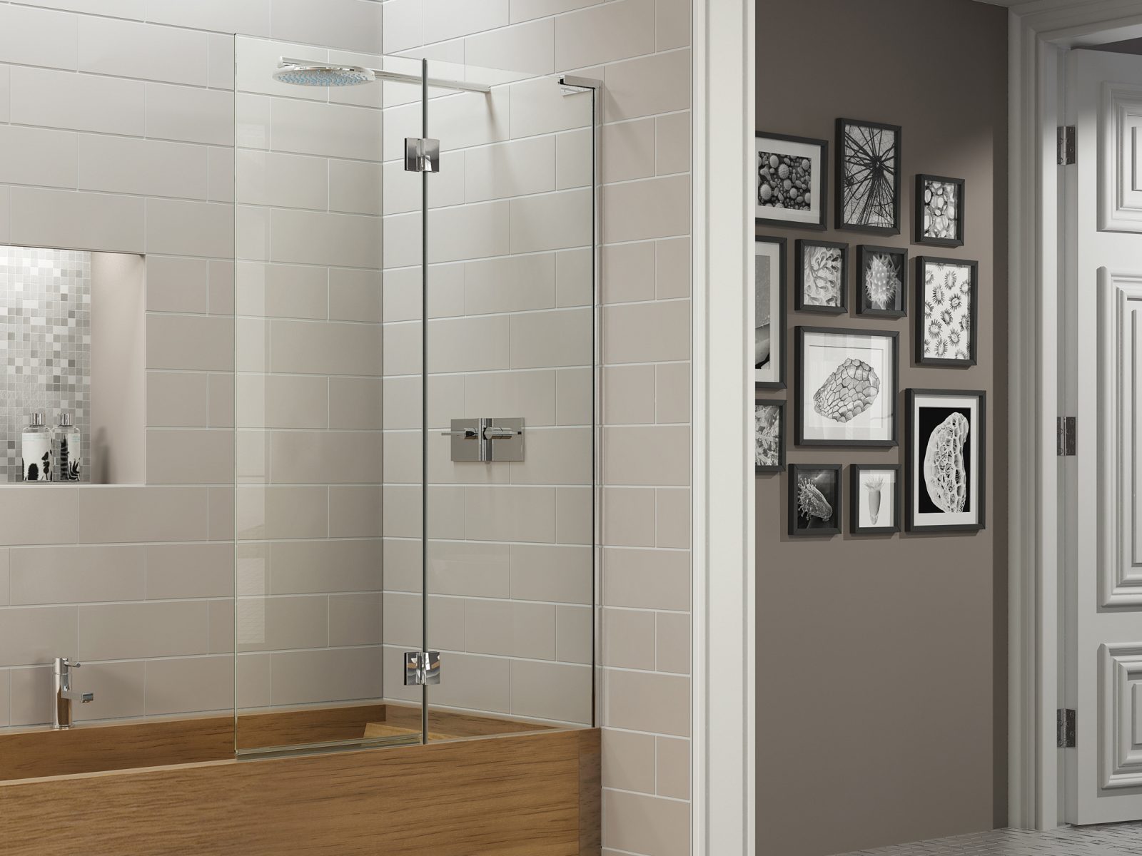 Shower on bath